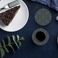 thumbnail image 6 of FMSHPON Geometric Abstract Pattern Set of 4 Round Coaster for Drinks, Absorbent Ceramic Stone Coasters Cup Mat with Cork Base for Home Kitchen Room Coffee Table Bar Decor, 6 of 6