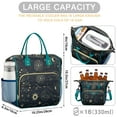 thumbnail image 5 of Gothic Insulated Lunch Bag – Large Leakproof Cooler Tote with Celestial Sun and Moon Print, Dual Compartment Reusable Lunch Box for Astrology Lovers, 5 of 7