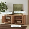 thumbnail image 4 of Walker Edison Modern Sideboard with Adjustable Cabinets, Heritage Oak, 4 of 9