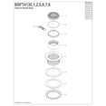 thumbnail image 3 of Kingston Brass BSFT4130 Watercourse 4-1/4-Inch Brass Round Grid Shower Base Drain with Flange in Matte Black, 3 of 3
