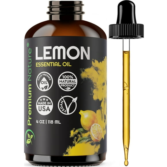 Lemon Essential Oil for Diffuser Aromatherapy Oils for Diffuser Essential Oils for Laundry Organic Essential Oil for Skin Pure Essential Oils for Soap Making Lemon Oil Essential Oil Diffuser Oil 118ml
