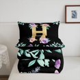 thumbnail image 5 of Erosebridal Initial Letter H Bedding Sets Twin with Comforter, Floral Flower Comforter Sets Twin Size, Monogrammed Reversible Duvet Insert, Ultra Soft Bedroom Decoration, 2pcs, 5 of 8