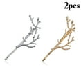 thumbnail image 2 of 2PCS Tree Branch Hair Pin Solid Color Metal Hair Clip Hair Barrette Bobby Pin, 2 of 10