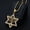 Gold Color, variant on Hip Hop Iced Out Star of David 14K Yellow Gold Pendnat Male Golden Silver Color Candlestick Necklace For Men Jewish Party Jewelry Gift