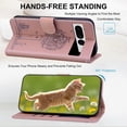 thumbnail image 2 of ELEHOLD Case for Google Pixel 7 Pro, Premium PU Leather Wallet Flip Case Folio Cover with Card Holder Kickstand,Rosegold, 2 of 5