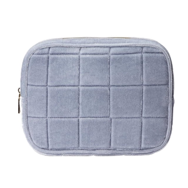 Bolsa de viaje Conair con doble cierre para mujer, color azul esmerilado
