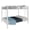 White, variant on Leumius Full over Full Metal Bunk Bed Frame with Safety Rails & Ladders, Heavy-Duty Quiet Design for Teens and Adults,White