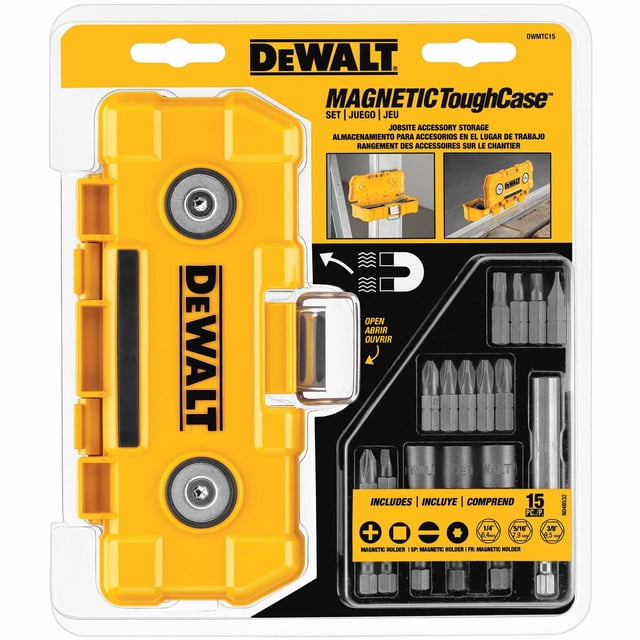 Juego de brocas para destornilladores de impacto DEWALT DWMTC15 con funda magnética rígida
