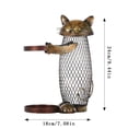thumbnail image 3 of Outdor Metal Cat Wine Bottle Holder With Cork Storage Whimsical Cat Wine Rack Sculptural Wine Bottle Stand With Cork Cage Decorative Wine Holder For Cat Lovers, 3 of 5