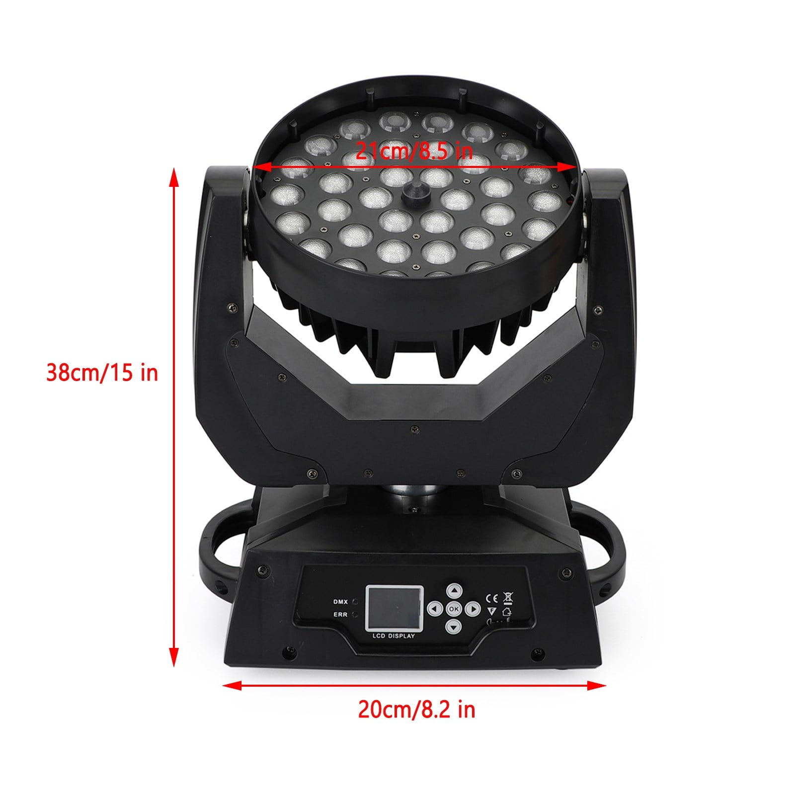 36 x 10W RGBW 4in1 LED Zoom Moving Head 360W Wash Stage Light DMX 15CH 1-4Pcs