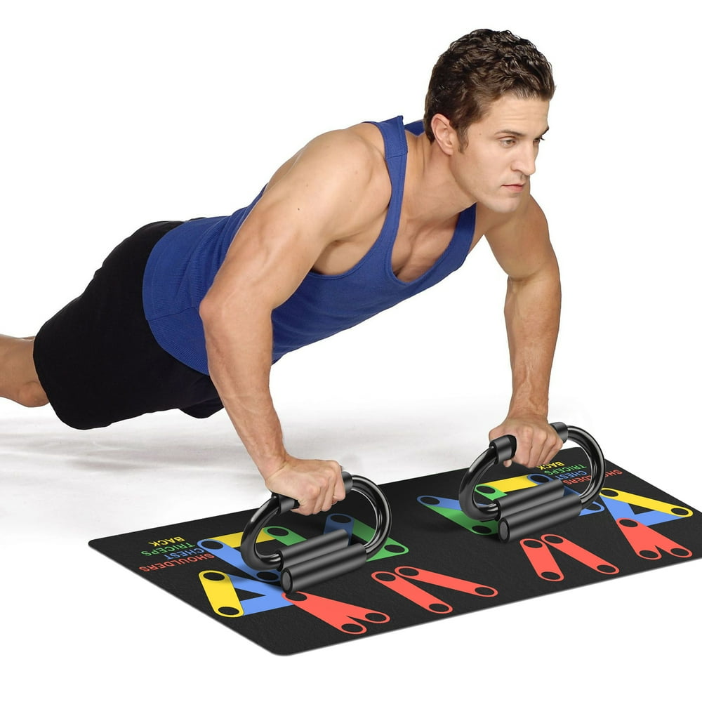 IMAGE Body Building Push Up Handles Training System Steel Push Up Board