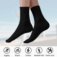 thumbnail image 4 of YOMYM 8 Pairs Crew Socks Casual Calf Socks, Athletic Cushion Running Sock for Womens, Black, 4 of 9