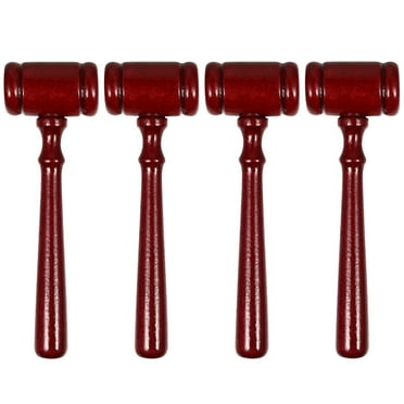 CYLINDSOME 4Pcs Wooden Judge Hammer Mallet Pounding Tool Creative Beating Gavel Hammer