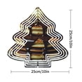 thumbnail image 4 of Metal Hanging Christmas Tree - Shaped Wind Decorations - Festive Garden Spinners with Unique Triangular Design for Yard Decor, 4 of 4