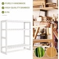 thumbnail image 5 of Over The Toilet Storage Bathroom Shelves Wall Mounted 3 Tier Space Saver Corner Shelf Organizer Bamboo Towel Rack Toilet Paper Cabinet with Hanging Rod White White 1pack,Large, 5 of 6