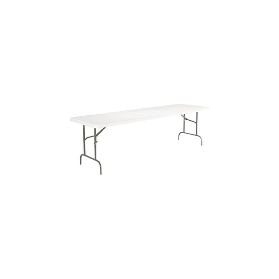 Alera ALE65601 Resin Rectangular Folding Table, 96w x 30d x 29h, Platinum