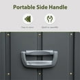 thumbnail image 6 of Outdoor Deck Box Waterproof, 160 Gal XXL Storage Box Patio Bench on Wheels, Indoor Resin Storage Bin for Cushions Toys Garden Tools, Lockable Lid Max Load Capacity 660LBS, 6 of 9