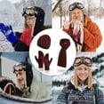 thumbnail image 5 of Cálido gorro de punto de invierno para mujer, guantes para pantalla táctil, conjunto de bufanda larga, gorro de calavera forrado de lana, bufanda de cuello para mujer y hombre, 5 of 5