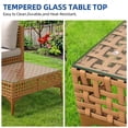 thumbnail image 6 of Uforic 7-Piece Outdoor Patio Furniture Set, PE Wicker Sectional Sofa Couch Patio Conversation Set for Outdoor Sectional Sofa with Coffee Table & Beige Cushions, 6 of 10
