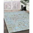 thumbnail image 2 of Ahgly Company Indoor Rectangle Contemporary Jeans Blue Abstract Area Rugs, 2' x 5', 2 of 6