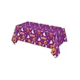 thumbnail image 2 of Halloween Tablecloth,Halloween Decorations, 54x108 Inch Disposable Plastic Table Cover for Rectangle,Pumpkin Spider Ghost Table Cloth for Home Indoor Outdoor Birthday Party Supplies 9Purple), 2 of 7