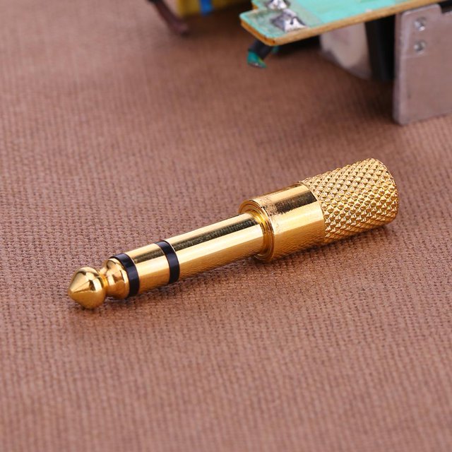 Adaptador De Audio Adaptador De Sonido Adaptador de audio estéreo alargado hembra de 6,35 mm y 1/4 de pulgada a 3,5 mm y 1/8 de pulgada