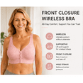 thumbnail image 4 of Baofubaomei Front Closure Bras Plus Size Wireless Lace Trim Bra Push up Adjustable Straps Bralette Comfortable Breathable Brassiere, 4 of 6