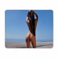 thumbnail image 1 of InterestPrint Sexy Brunette Beautiful Naked Woman Posing Nude on the Beach Rectangle Non Slip Rubber Mouse Pad Gaming Mousepad Mat for Office Home Woman Man Employee Boss Work with Designs, 1 of 4