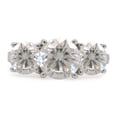thumbnail image 2 of AFFY 3.24CT Moissanite Diamond 3 Stone Engagement Ring For Women 14K Solid Rose Gold-9, 2 of 7