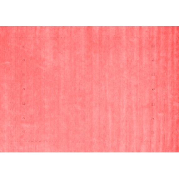 Ahgly Company Machine Washable Indoor Rectangle Abstract Red Contemporary Area Rugs, 8' x 10'