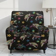 thumbnail image 2 of HELLHERO Sea Turtle Print Recliner Seat Covers for Reclining Chair Non Slip Fitted Recliner Couch Covers That Stay in Place, Home Decor, Easy to Install, 2 of 8