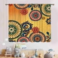 thumbnail image 3 of Mandala Curtains, Boho Retro Vintage Paisley Mandala Indian Print Bohemian Traditional Blackout Window Curtains for Living Room Bedroom Kitchen Bathroom 2 Panels, 84"x63" Inch, 3 of 4