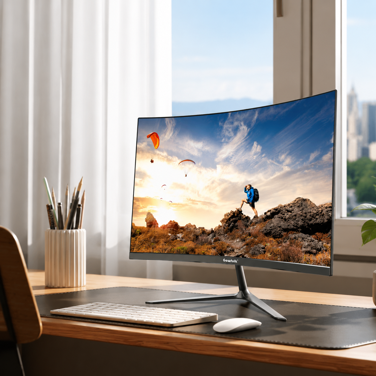 Gawfolk 24.5-Inch Curved Gaming Monitor, 120Hz, Full HD photo 3