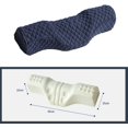 thumbnail image 3 of Almohada cervical para aliviar el dolor al dormir, almohada enrollable para el cuello, espuma viscoelástica para aliviar el dolor de cuello rígido, almohada de viaje para cama para personas que duermen de lado y boca arriba. (Azul) JM, 3 of 7