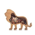 thumbnail image 1 of ZAXARRA Wooden Animal Piggy Bank, Large Enough Coin Saving Money Box, 1 of 7