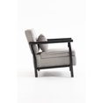 thumbnail image 4 of Leumius Storage Chair, Mid Century Modern Accent Chair with Solid Wood Frame, Upholstered Living Room Chairs with Waist Cushion, Reading Armchair for Bedroom Sunroom Grey, 4 of 9