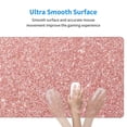 thumbnail image 5 of Bingfone Rose Gold Pink Glitter Large Gaming Mouse Pad,Extended Desk Mousepad With Stitched Edges,Non-Slip Base,Water Resist Keyboard Pad For Gamer, Office & Home, 29.5 X 16 In, 5 of 9
