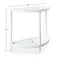 thumbnail image 2 of Kate and Laurel Bellport Farmhouse Demilune Console Table, 30 x 14 x 30, White, Rustic Accent Table for Storage and Display, 2 of 8