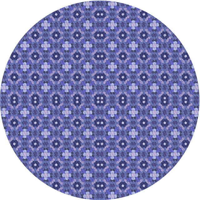 Ahgly Company Machine Washable Indoor Square Transitional Purple Mimosa Purple Area Rugs, 3' Square