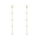 thumbnail image 1 of Pendientes largos con borlas de perlas Pendientes finos colgantes de oro con borlas de perlas elegantes Pendientes de boda Accesorios para mujer Joyas Pendientes para mujer, 1 of 7
