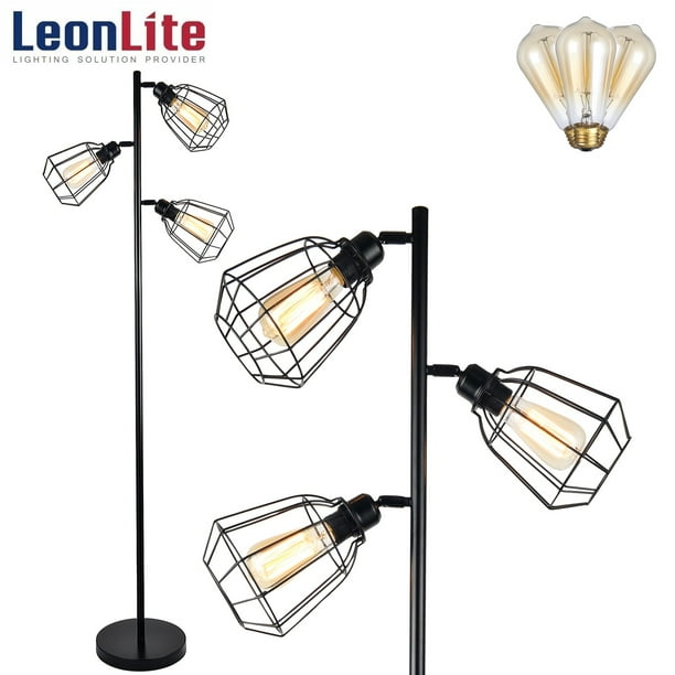 Leonlite 65 Track Tree Multi Head Floor Lamp With Cage Shades Com Leonlite 65 Track Tree Multi Head, Multi Head Floor Lamp