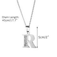 thumbnail image 3 of Censtreet Necklace for Women Heart 26 Letter Necklace with Diamonds Fashion Accessory Gift for Good Friends, 3 of 7