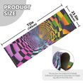 thumbnail image 5 of Yayeee Runner Rug for Bedroom 2'x6' Machine Washable Hallway Non Slip Mat, Green Wavy Plaid, 5 of 8