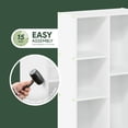 thumbnail image 4 of Furinno LUDER Book Shelf, 5-Cube Bookshelf, Tool Free Assembly Bookcase with Open Shelves, 9.4 x 19.7 x 31.5, Floor Standing, for Living Room, Bedroom, Home Office, Plain White, 4 of 5