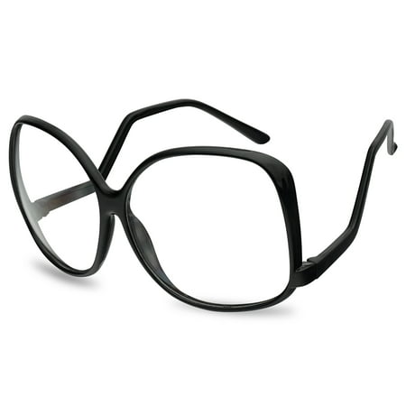 Oversized XL Square Non Prescription Women's Barb Style Vintage Sunglasses UV400 Protection