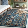 thumbnail image 3 of SAFAVIEH Blossom Lars Floral Runner Rug, Blue/Green, 2'3" x 8', 3 of 5