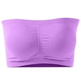 thumbnail image 2 of Aobny Fitted Womens Bras Sleep Purple Strapless Minimizer Nylon Bandeau 2025 Juniors Bras,36-40, 2 of 8