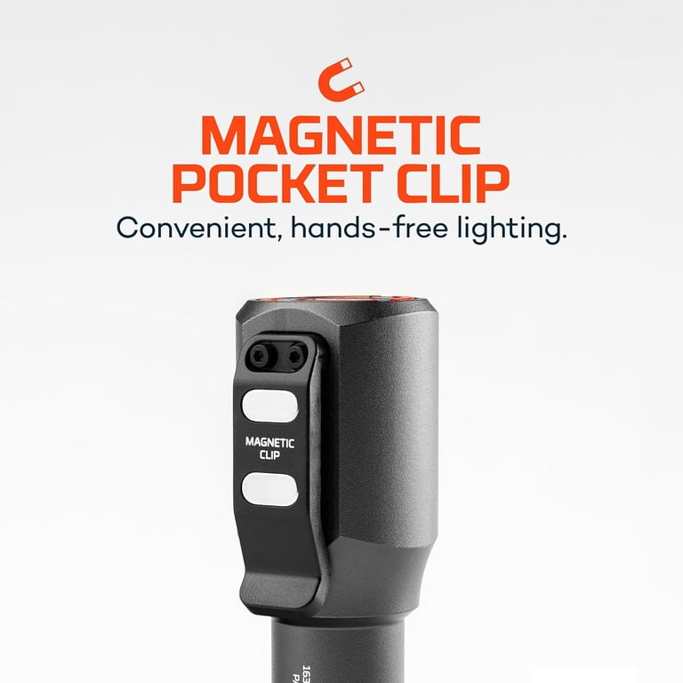 IrillaNove EDC Flashlight - 600 Lumens, 4 Light Modes, USB-C Rechargeable, Magnetic & Clip-On