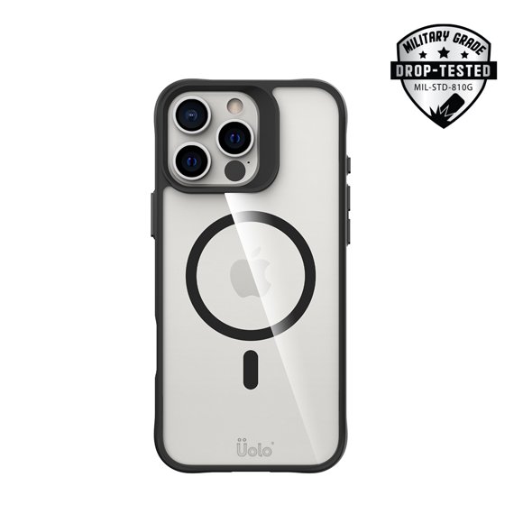 Uolo Soul+ iPhone 16 Pro Drop Rated Military-Grade Protective [MagSafe] Hard Shell Case, (4ft Drop Tested Slim Case) Black
