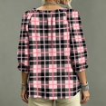 thumbnail image 5 of Womens V Neck 3/4 Sleeve Bohemian Casual Blouses Casual 3/4 Length Sleeve Tops V Neck Top Loose Fit Work Blouses, 5 of 5